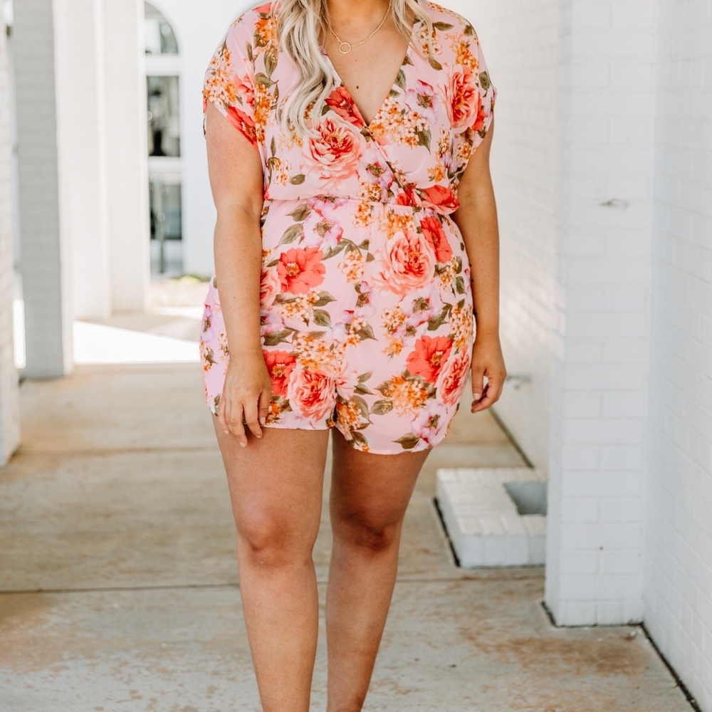 Chic Soul Floral Romantic Jumper 2x- Suppose I Do in Blush